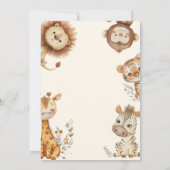 Twee Wilde Safari Dieren 2e verjaardag Kaart (Achterkant)