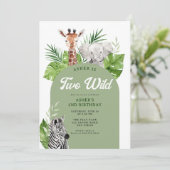 Twee wilde Safari-dieren 2e verjaardag Kaart (Staand voorkant)