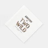 Twee wilde Safari Dieren baby boy 2e verjaardag Servet (Hoek)