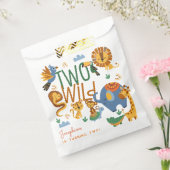 Twee wilde safari dieren kinderen verjaardagsfeest bedankzakje (Gezegeld)