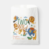 Twee wilde safari dieren kinderen verjaardagsfeest bedankzakje (Voorkant)