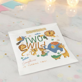 Twee wilde safari dieren kinderen verjaardagsfeest bedankzakje
