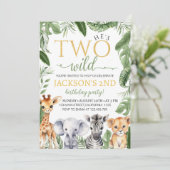 Twee wilde Safari-dieren op zaterdag Kaart (Staand voorkant)