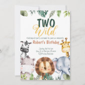 Twee wilde Safari-dieren op zaterdag Kaart (Voorkant)