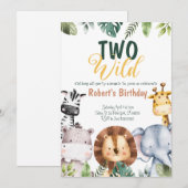 Twee wilde Safari-dieren op zaterdag Kaart (Voorkant / Achterkant)