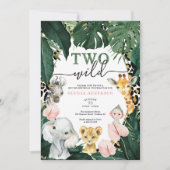 Twee wilde Safari-dieren op zaterdag Kaart (Voorkant)