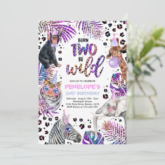 Twee wilde Safari-dieren regenboogschaafkaetah op  Kaart (Staand voorkant)