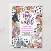 Twee wilde Safari-dieren regenboogschaap Birthday Kaart (Voorkant)