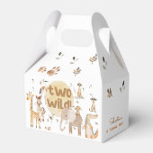 Twee wilde safari dieren tweede kinderen verjaarda bedankdoosjes (Achterkant)