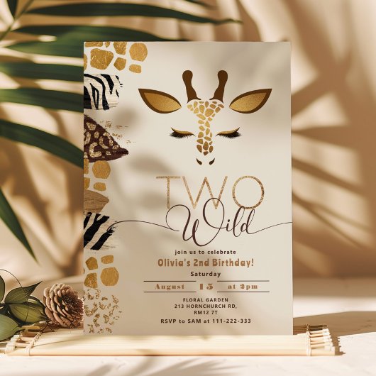 Twee wilde safari geslacht neutrale giraffe verjaa kaart