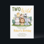 Twee wilde Safari Kids verjaardagsuitnodiging  Kaart<br><div class="desc">Twee wilde Safari-feest verjaardagsuitnodiging 

Leuke uitnodiging om de verjaardag van uw kind te vieren. Nodig mensen uit voor uw feest met dit geweldige ontwerp. Leuke verjaardagsuitnodiging is zo'n geweldige combinatie voor de verjaardag van kinderen!</div>
