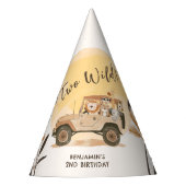 Twee wilde Safari Oerwouden 2e Verjaardag Feesthoedjes (Voorkant)