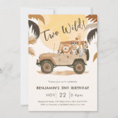 Twee wilde Safari Oerwouden 2e Verjaardag Kaart (Voorkant)