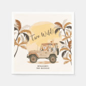 Twee wilde Safari Oerwouden 2e Verjaardag Servet (Voorkant)