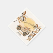 Twee wilde Safari Oerwouden 2e Verjaardag Servet (Hoek)