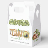 Twee wilde safaridieren 2e verjaardag Oerwoud Foto Bedankdoosjes (Geopend)