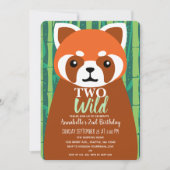 Twee Wilde Schattige Rode Panda Kinderen Tweede Ve Kaart (Voorkant)