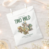 Twee wilde Schattigee dinosaurus 2e verjaardagsfee Bedankzakje (Geknipt)