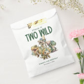 Twee wilde Schattigee dinosaurus 2e verjaardagsfee Bedankzakje (Gezegeld)