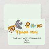 Twee wilde Schattigee safaridieren van de tweede v Bedankkaart (Voorkant / Achterkant)