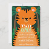 Twee wilde Schattigee tijger Kinder tweede verjaar Kaart (Voorkant)