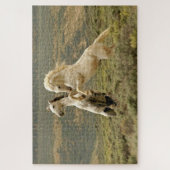 Twee Wilde Stallianties vechten Legpuzzel (Verticaal)