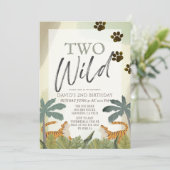 Twee Wilde Tijger Safari Jungle 2de Verjaardag Kaart (Staand voorkant)