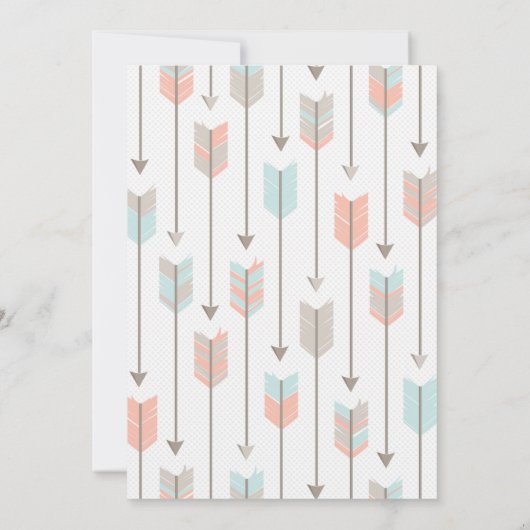 TWEE Wilde Tribal Pijlen Tweede Verjaardagsfeestje Kaart (Achterkant)