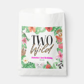 Twee Wilde Tropische Dierenpartij 2e verjaardag Bedankzakje (Voorkant)