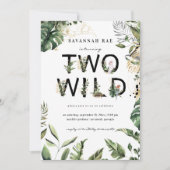 Twee Wilde Tropische Greenery 2e verjaardag Kaart (Voorkant)