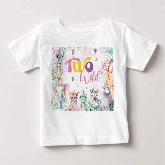 Twee wilde tropische safari dieren tweede verjaard (Voorkant)