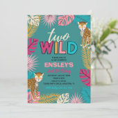 Twee Wilde Uitnodiging | Girl Two Wild Invitation (Staand voorkant)