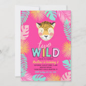 Twee Wilde Uitnodiging | Girl Two Wild Invitation (Voorkant)