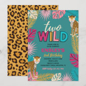 Twee Wilde Uitnodiging | Girl Two Wild Invitation (Voorkant / Achterkant)