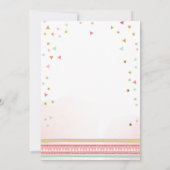 Twee Wilde Verjaardag Meisje Roze Goud 2e Boho Ver Kaart (Achterkant)