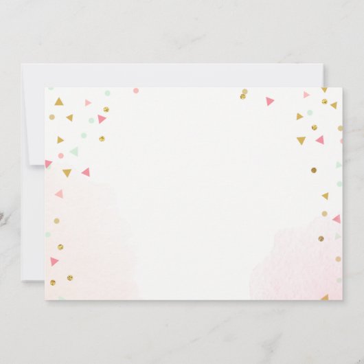 Twee Wilde Verjaardag Meisje Roze Goud 2e Boho Ver Kaart (Achterkant)