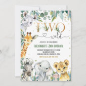 Twee wilde verjaardagen 2e gouden Oerwouden Kaart (Voorkant)