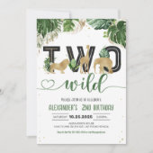 Twee wilde verjaardagsafari dieren Verjaardag Kaart (Voorkant)