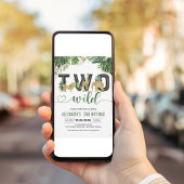 Twee wilde verjaardagsafari dieren Verjaardag Kaart