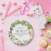Twee wilde! Verjaardagsfeestje voor Aussie Animal Papieren Bordje (Feest)