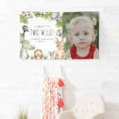 Twee wilde! Verjaardagsfeestje voor Aussie Animal Spandoek (Insitu)