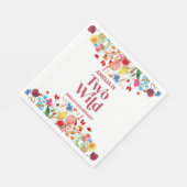 Twee Wilde Wildbloem Tweede 2e Verjaardagsfeestje Servet (Hoek)