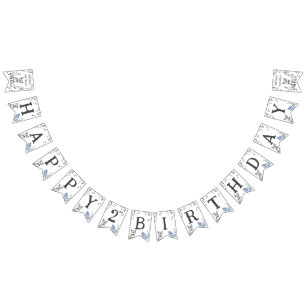 Twee Wilde wolf thema verjaardagsfeestdecor Vlaggetjes