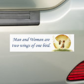 Twee Wingen Bumpersticker (Op auto)