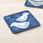 Twee winterblauwe Onderzetters (reeks 6) (Linkerzijde)