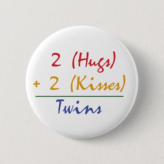 Twee Wiskunden Ronde Button 5,7 Cm (Voorkant)