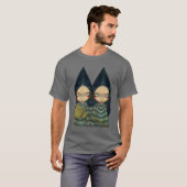 Twee Witchy Sisters gothic witch Halloween Shirt (Voorkant volledig)