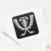 Twee witte adelaars vierkante sticker (Envelop)