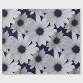 twee witte bloemen cadeaupapier (Vlak)