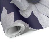 twee witte bloemen cadeaupapier (Rol Hoek)
